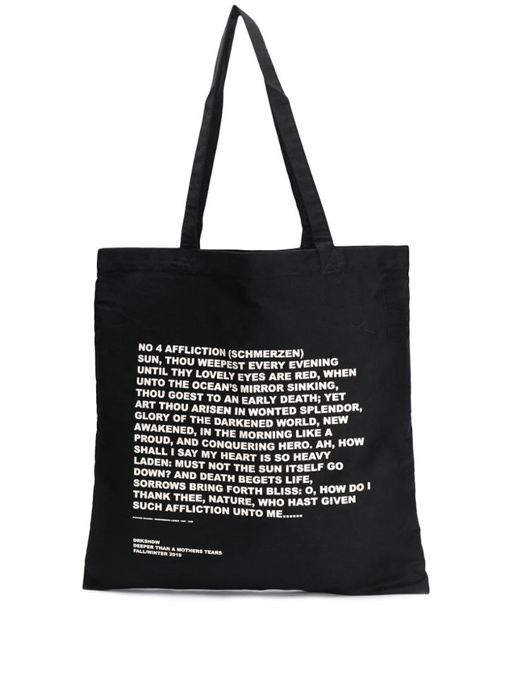 Rick Owens Drkshdw Large Affliction Tote Bag - Black