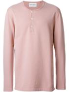 Our Legacy Henley Sweatshirt, Men's, Size: M, Pink/purple, Cotton