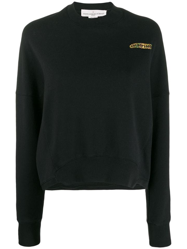 Golden Goose Chest Logo Boxy Sweatshirt - Black