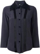 Marc Jacobs Embroidered Collar Shirt, Women's, Size: 2, Blue, Silk
