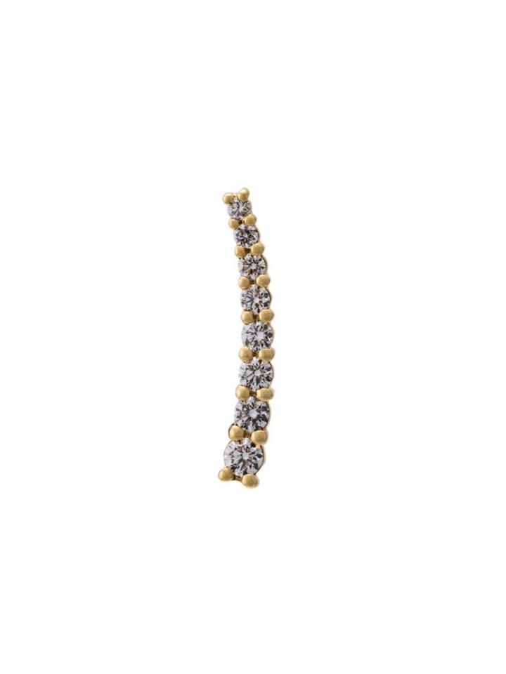 Alinka 'dasha' White Diamond Left Side Small Slider Earring, Women's, Metallic