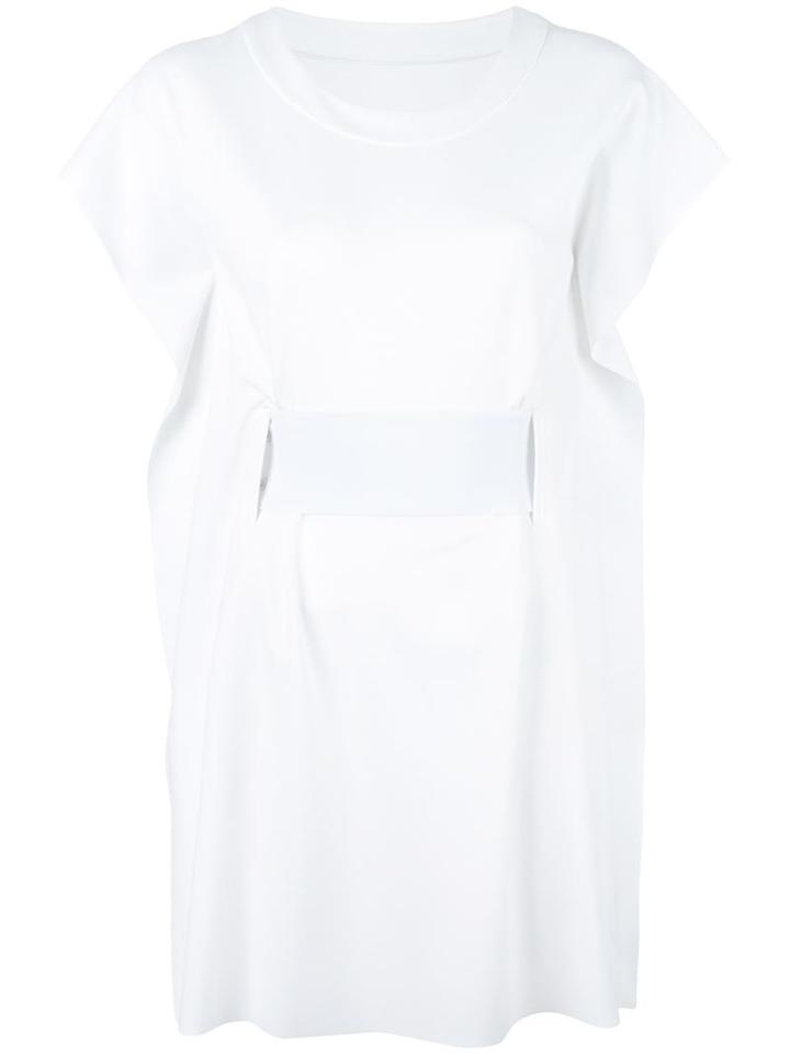 Mm6 Maison Margiela Belted Dress, Women's, Size: Small, White, Viscose/polyamide/spandex/elastane