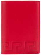 Versace Grecca Document Wallet - Red