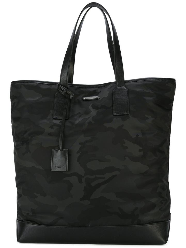 Saint Laurent - Camouflage Tote - Men - Polyimide - One Size, Black, Polyimide
