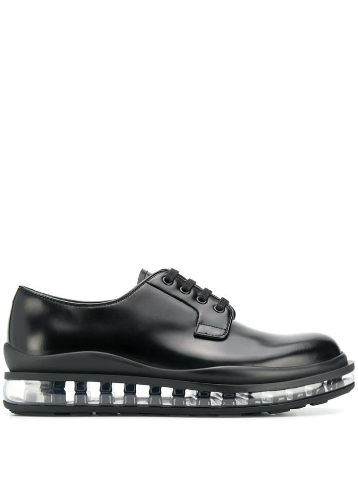 Prada Transparent Sole Brogues - Black