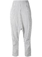 Rundholz Black Label - Drop Crotch Pants - Women - Linen/flax/polyamide/spandex/elastane/viscose - M, White, Linen/flax/polyamide/spandex/elastane/viscose