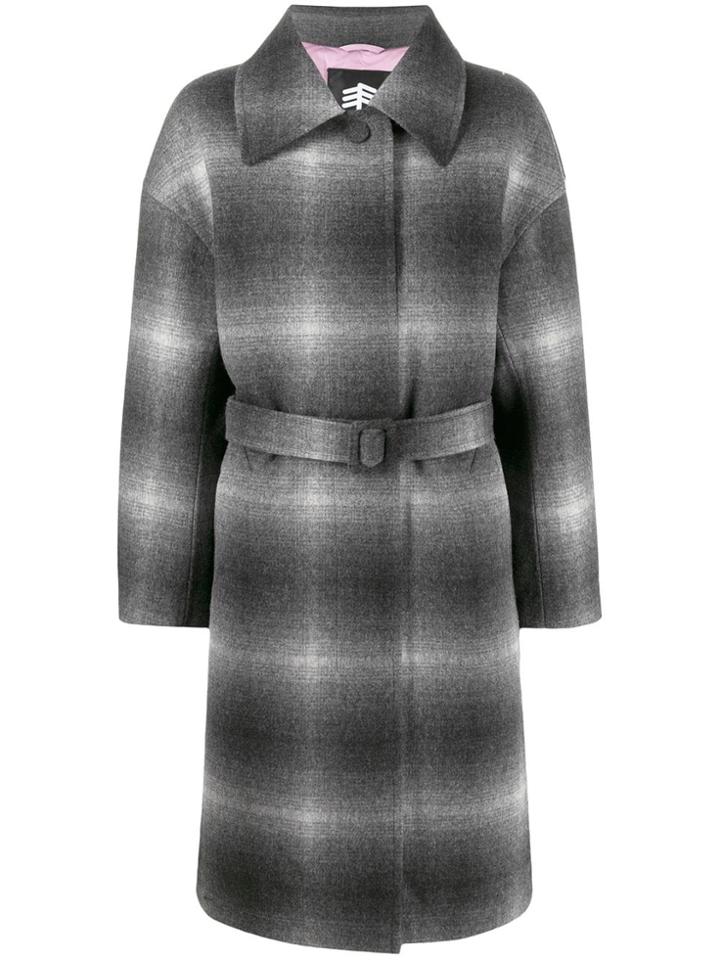 Ienki Ienki Ienki Ienki Maccoat Woolmark Blurred Check-mauve Mist -