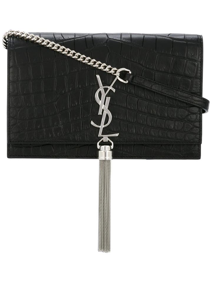 Saint Laurent - Kate Wallet On Chain - Women - Calf Leather/metal (other) - One Size, Women's, Black, Calf Leather/metal (other)