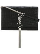 Saint Laurent - Kate Wallet On Chain - Women - Calf Leather/metal (other) - One Size, Women's, Black, Calf Leather/metal (other)