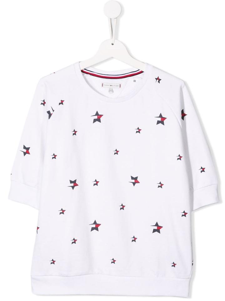 Tommy Hilfiger Junior Logo Star Print Sweatshirt - White