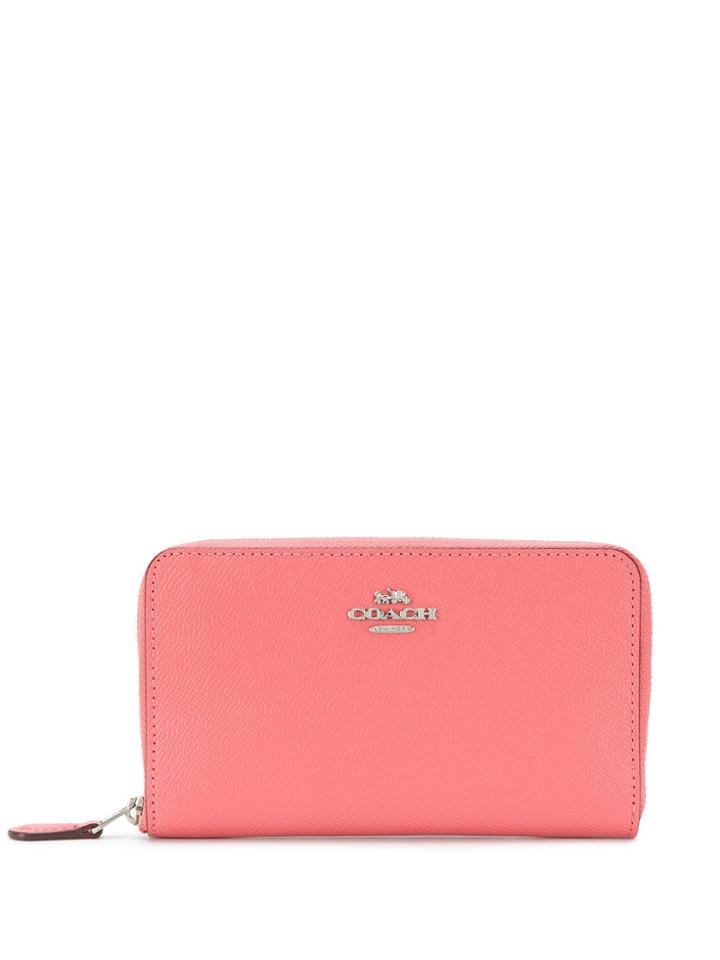 Coach Zip-around Logo Wallet - Pink