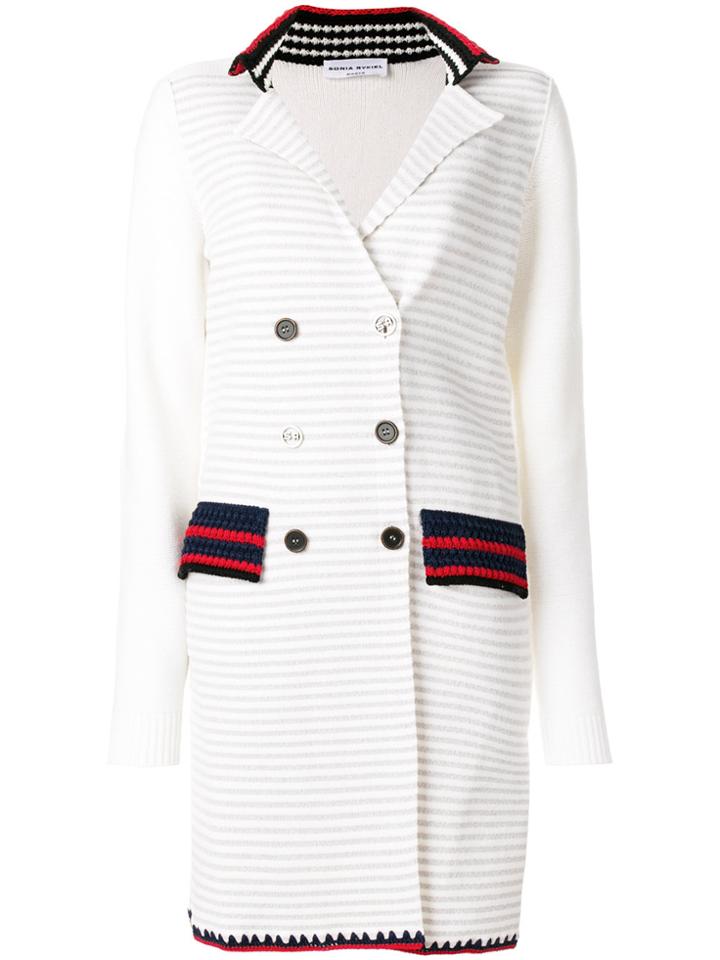 Sonia Rykiel Double Breasted Cardi-coat - White
