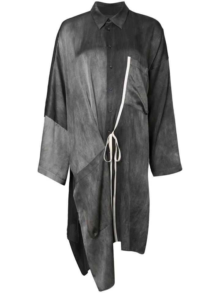 Uma Wang Tie Detail Shirt - Grey