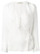 Etro - Ruffled Wrap Blouse - Women - Silk - 44, White, Silk