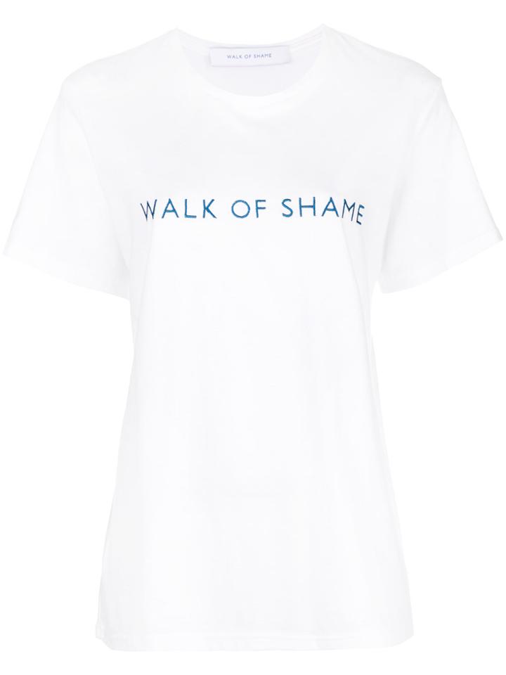 Walk Of Shame Logo Printed T-shirt - White