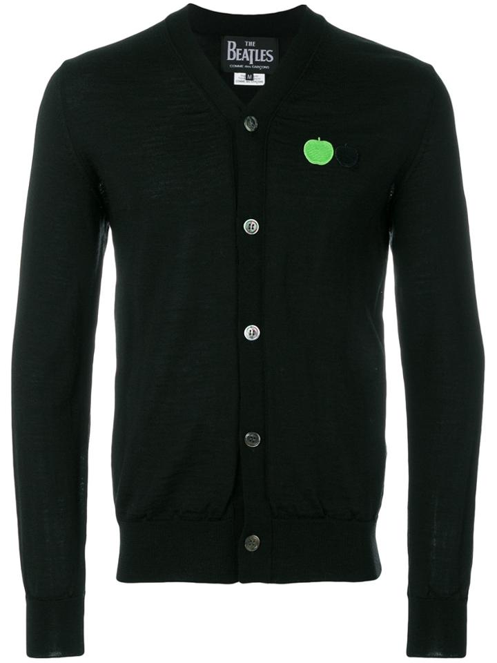 Comme Des Garçons Play Embroidered Apple Cardigan - Black
