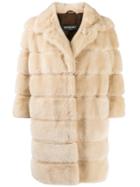Simonetta Ravizza Textured Furry Coat - Neutrals
