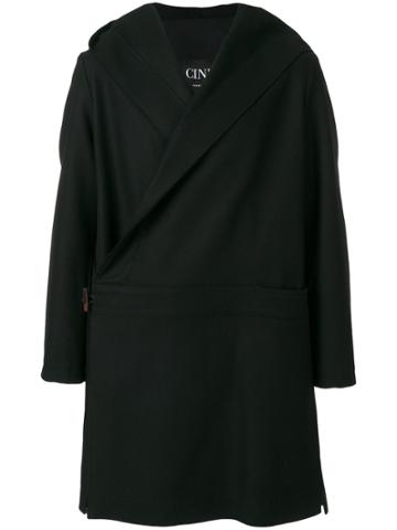 Cini Asymmetric Coat - Black