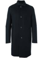 Wooyoungmi Single Breasted Coat, Men's, Size: 46, Black, Nylon/polyester/polyurethane/wool