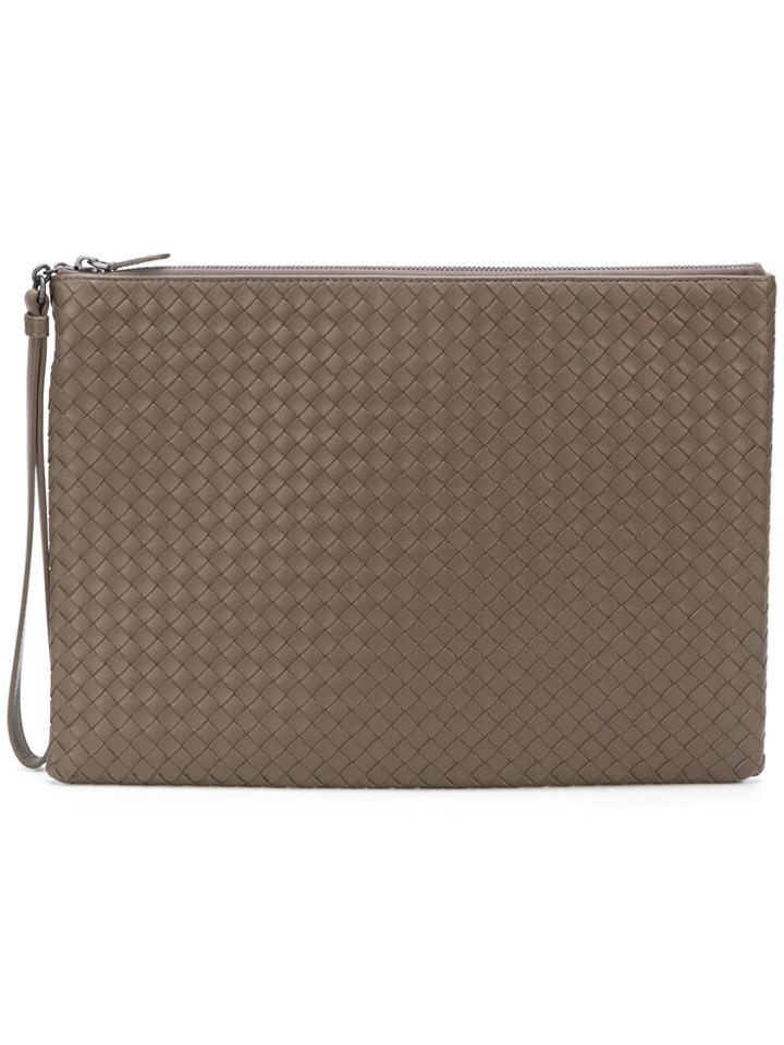 Bottega Veneta Intrecciato Pouch - Brown