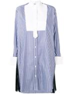 Sacai Striped Print Dress - White