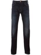 Armani Jeans Stonewash Slim Fit Jeans, Women's, Size: 32, Blue, Cotton/spandex/elastane