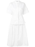 Jil Sander Layered Poplin Dress - White