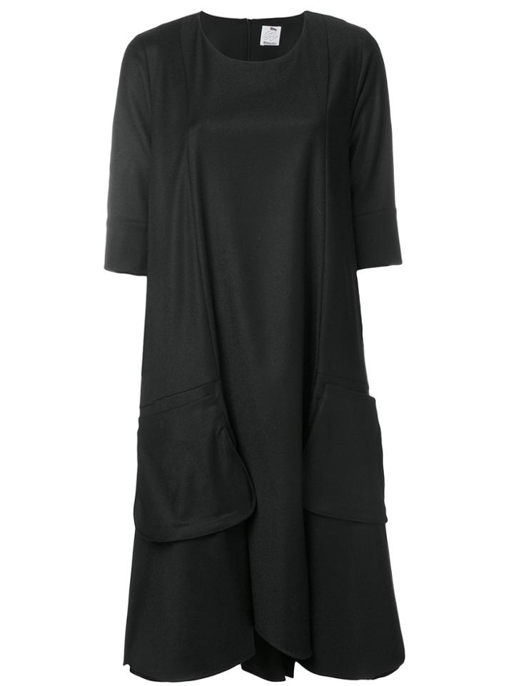 Ultràchic Flared Knitted Dress - Black