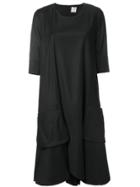 Ultràchic Flared Knitted Dress - Black