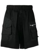 Not Guilty Homme Pleated Cargo Shorts - Black