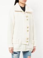 Pierre Balmain Decorative Button Cardigan Coat - White