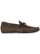 Tod's Bow Suede Loafers - Brown