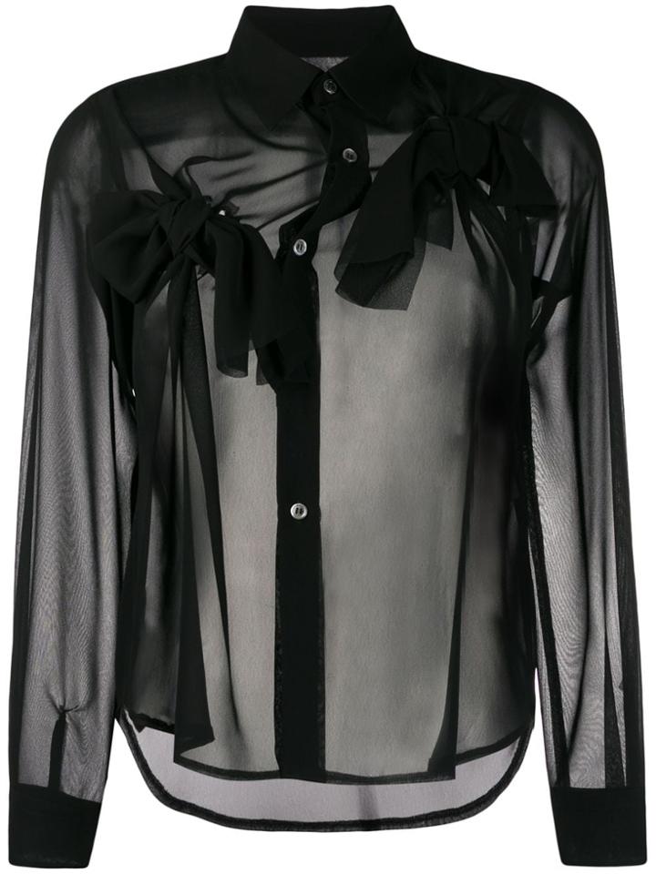 Comme Des Garçons Comme Des Garçons Bow Detail Shirt - Black