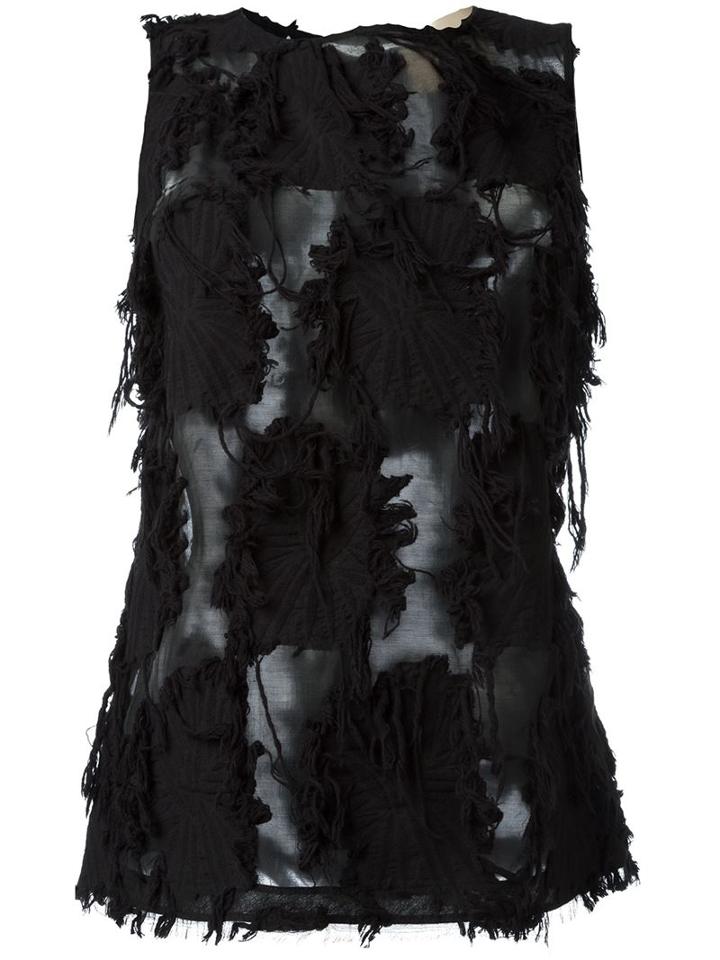 Erika Cavallini Sheer Appliqué Blouse