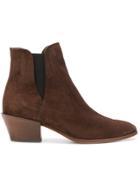 Tod's Low Heel Ankle Boots - Brown