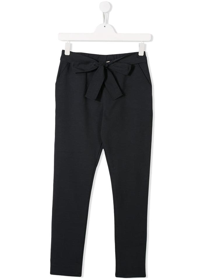 Douuod Kids Teen Knot Detail Trousers - Blue