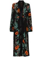 Johanna Ortiz Iman Silk Floral Kimono - Black