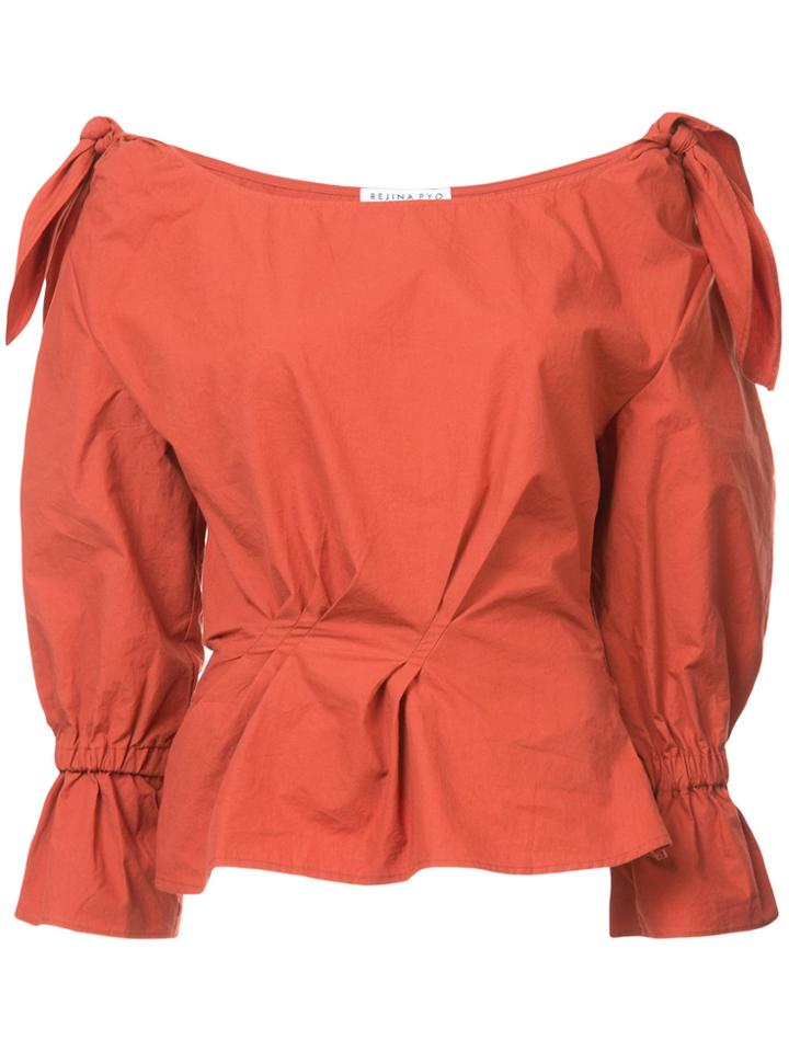 Rejina Pyo Michelle Poplin Shirt - Yellow & Orange