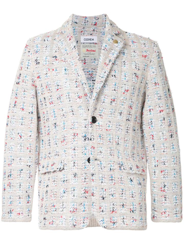 Coohem Summer Check Tweed Jacket - Nude & Neutrals