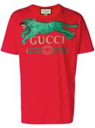 Gucci Tiger Logo T-shirt - Red
