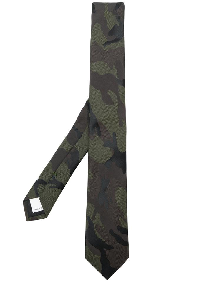 Valentino Camouflage Tie - Green