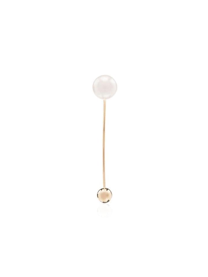 Sophie Bille Brahe Elipse Pearl Bar Earring - Gold