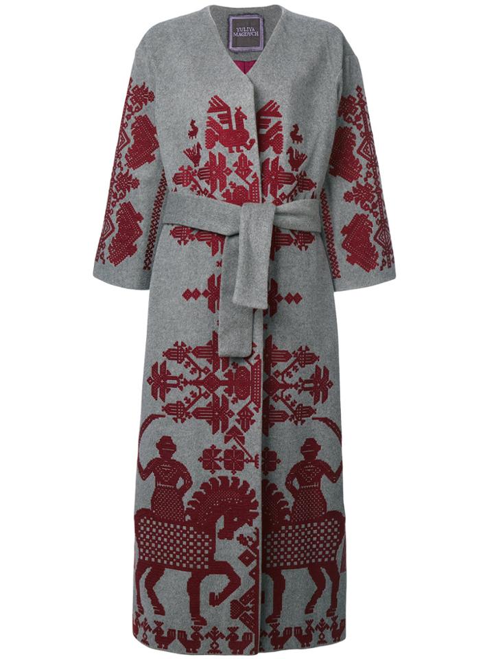 Yuliya Magdych Cavalier Wrap Coat - Grey