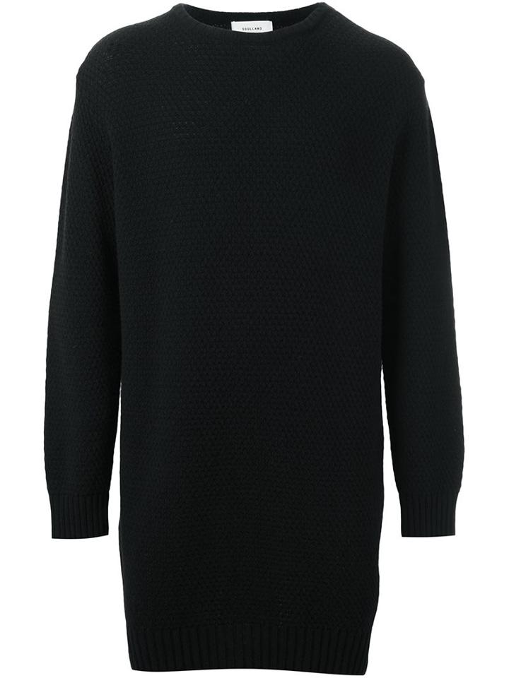 Soulland 'wiese' Long Honey Comb Sweater, Men's, Size: Medium, Black, Polyamide/wool