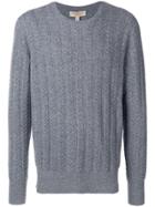 Burberry Cashmere Braided Knit Sweater - Grey