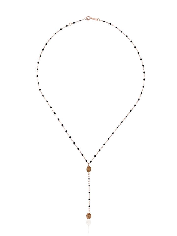 Gigi Clozeau Black Rg Madone Rose Gold Necklace