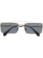 Miu Miu Eyewear Rectangular Frame Sunglasses - Black