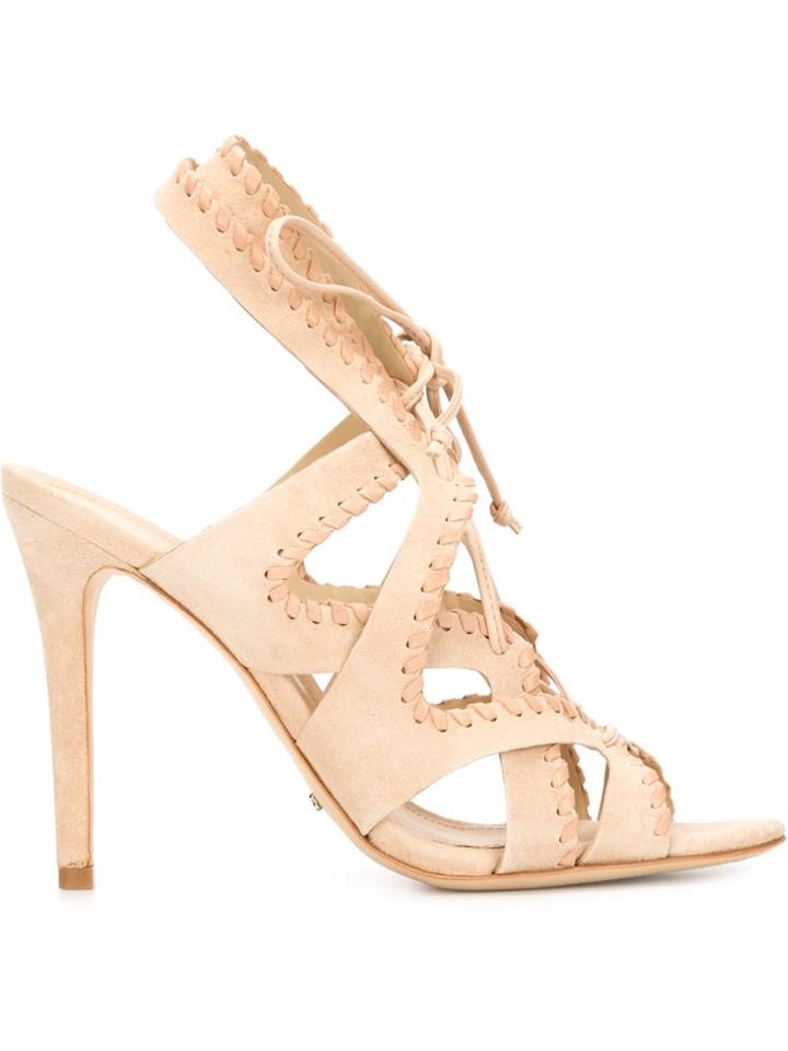 Schutz Lenna Sandals, Women's, Size: 8.5, Nude/neutrals, Leather