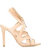 Schutz Lenna Sandals, Women's, Size: 8.5, Nude/neutrals, Leather