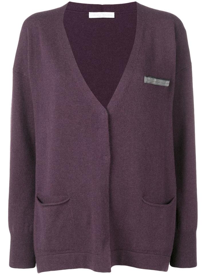 Fabiana Filippi Loose Fitted Cardigan - Purple